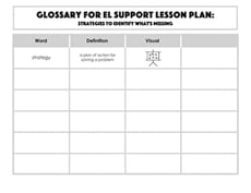 Glossary: Strategies to Identify What's Missing