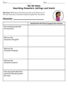 Describing Characters, Settings, and Events