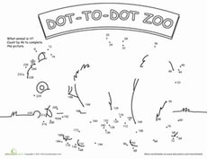 Dot to Dot Zoo: 4's