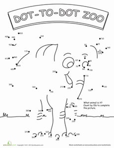 Dot to Dot Zoo: 10's
