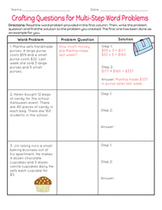 Crafting Questions for Multi-Step Word Problems