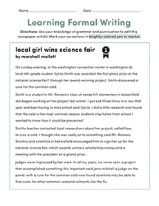 Learning Formal Writing