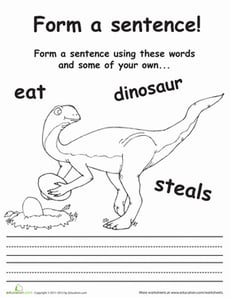 Make a Dinosaur Sentence