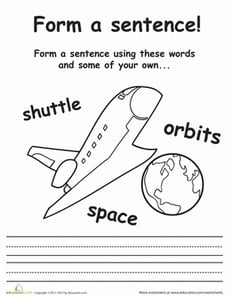 Make a Space Shuttle Sentence