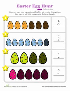 Easter Egg Hunt Subtraction