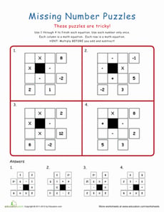 Math Grid Puzzles