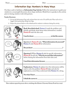 Information Gap: Numbers in Many Ways