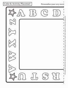 Name Activity Placemat