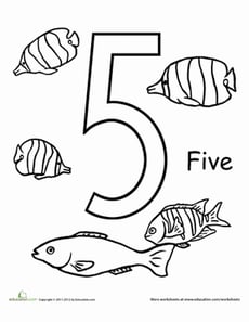 Count and Color: Five Fish