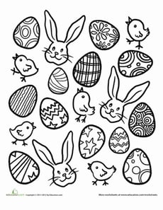 Printable Easter Activities: Easter Eggs 