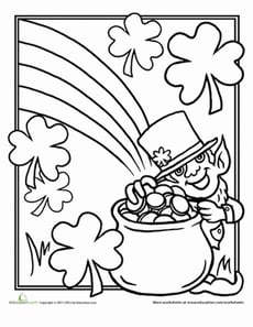 St. Patrick's Day Coloring Sheet