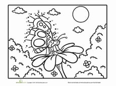 Butterfly Dot to Dot