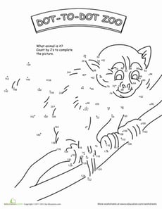 Squirrel Monkey Dot-to-Dot