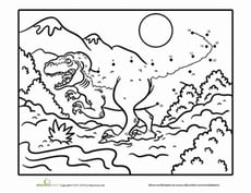 Dinosaur Dot to Dot