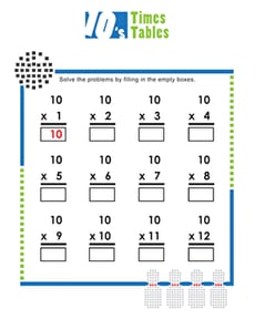 Times Tables: 10s