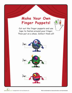 Alien Finger Puppets