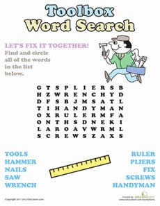 Word Search: Tool Box