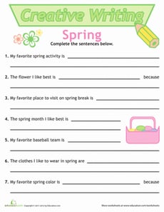 Sentence Writing: Spring