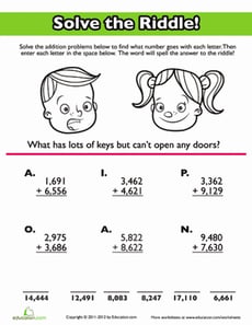 Solve the Riddle with Addition!