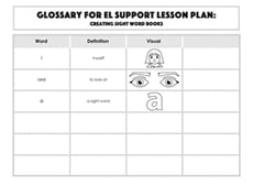 Glossary: Creating Sight Word Books