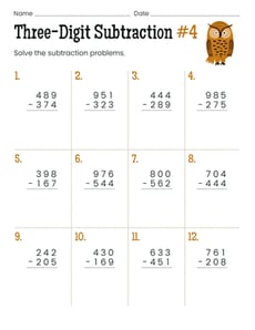Three-Digit Subtraction #4