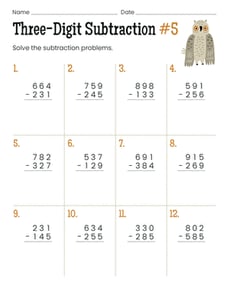 Three-Digit Subtraction #5