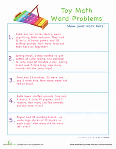 Toy Subtraction Word Problems