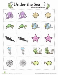 Under the Sea Memory Game