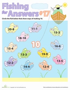 Fish For Subtraction: Ten