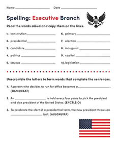 Spelling: Executive Branch
