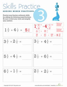 Adding Mixed Fractions with Different Denominators