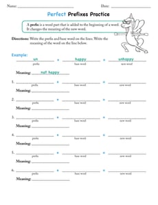 Perfect Prefixes Practice