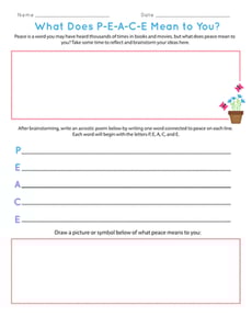 What Does P-E-A-C-E Mean to You?