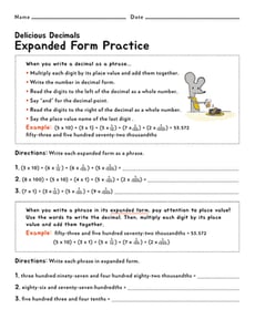 Expanded Form Practice