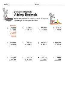 Adding Decimals