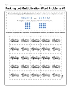 Parking Lot Multiplication Word Problems #1