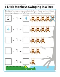 5 Little Monkeys Swinging in a Tree