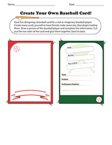 Create Your Own Baseball Card!
