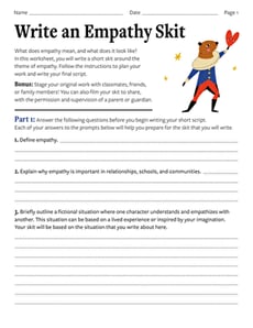 Write an Empathy Skit