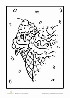 Ice Cream Dot to Dot