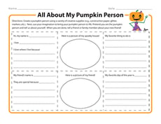 All About My Pumpkin Person