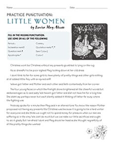 Practice Punctuation: Little Women