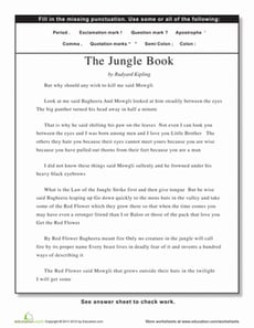 Practice Punctuation with the Jungle Book
