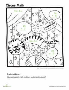 Add and Color: Circus