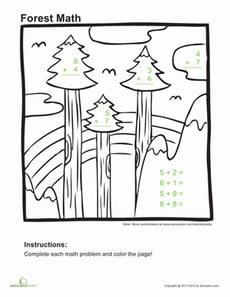 Add and Color: Forest