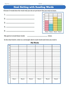 Goal Setting with Reading Words