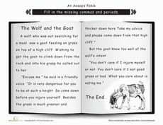 Punctuation: The Wolf and the Goat