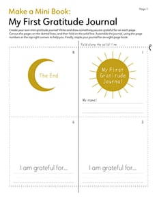 Make a Mini Book: My First Gratitude Journal 