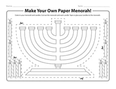 Make Your Own Paper Menorah!