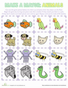 Animals Matching Game